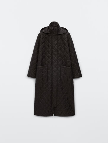 massimo dutti long puffer coat