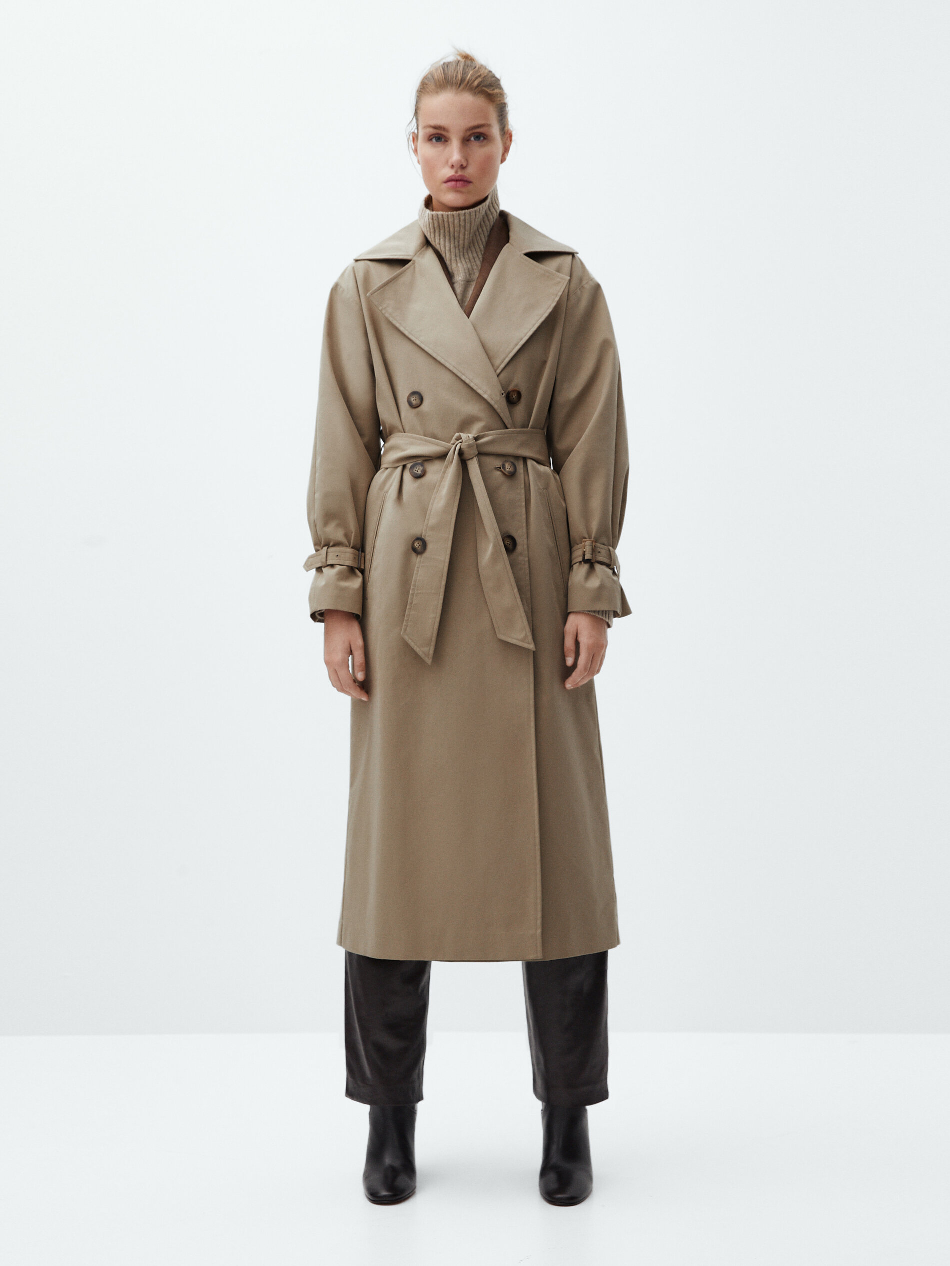 Massimo Dutti - Double-breasted trench coat