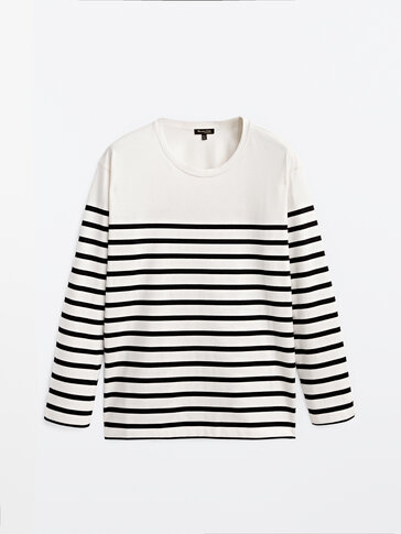 Striped 100% cotton T-shirt