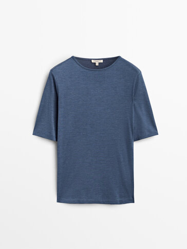 100 % šilko marškinėliai su rankovėmis iki alkūnių – „Limited Edition“