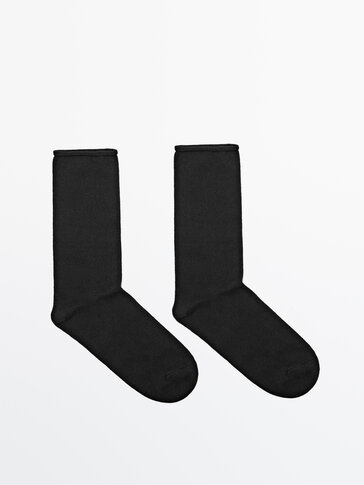Cotton and wool socks
