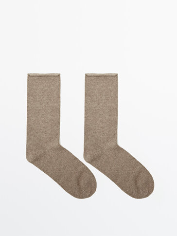 Cotton and wool socks