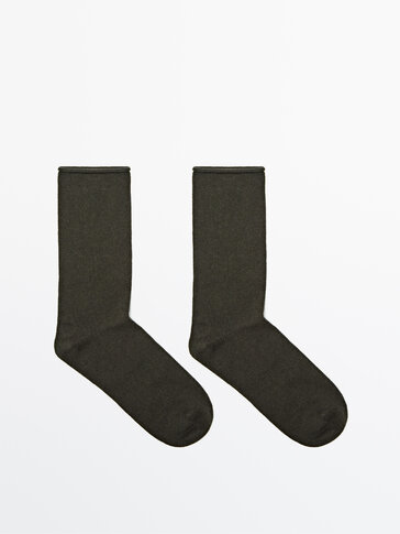 Wool cotton socks