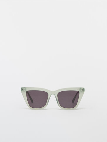 Mint green resin sunglasses