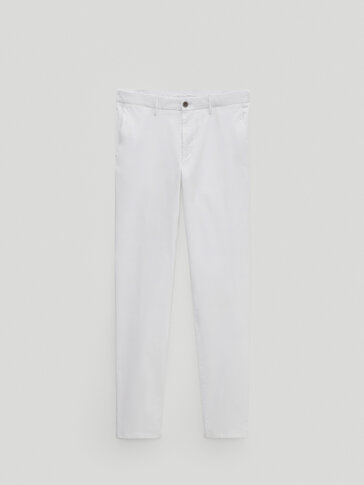 Pantaloni chino in cotone slim fit
