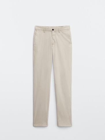 Slim fit  premium cotton chino trousers