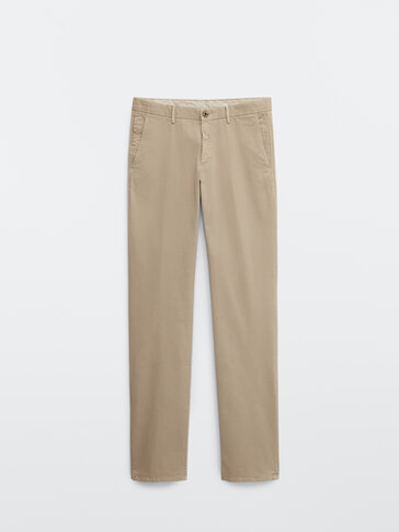 Pantaloni di cotone chino regular fit