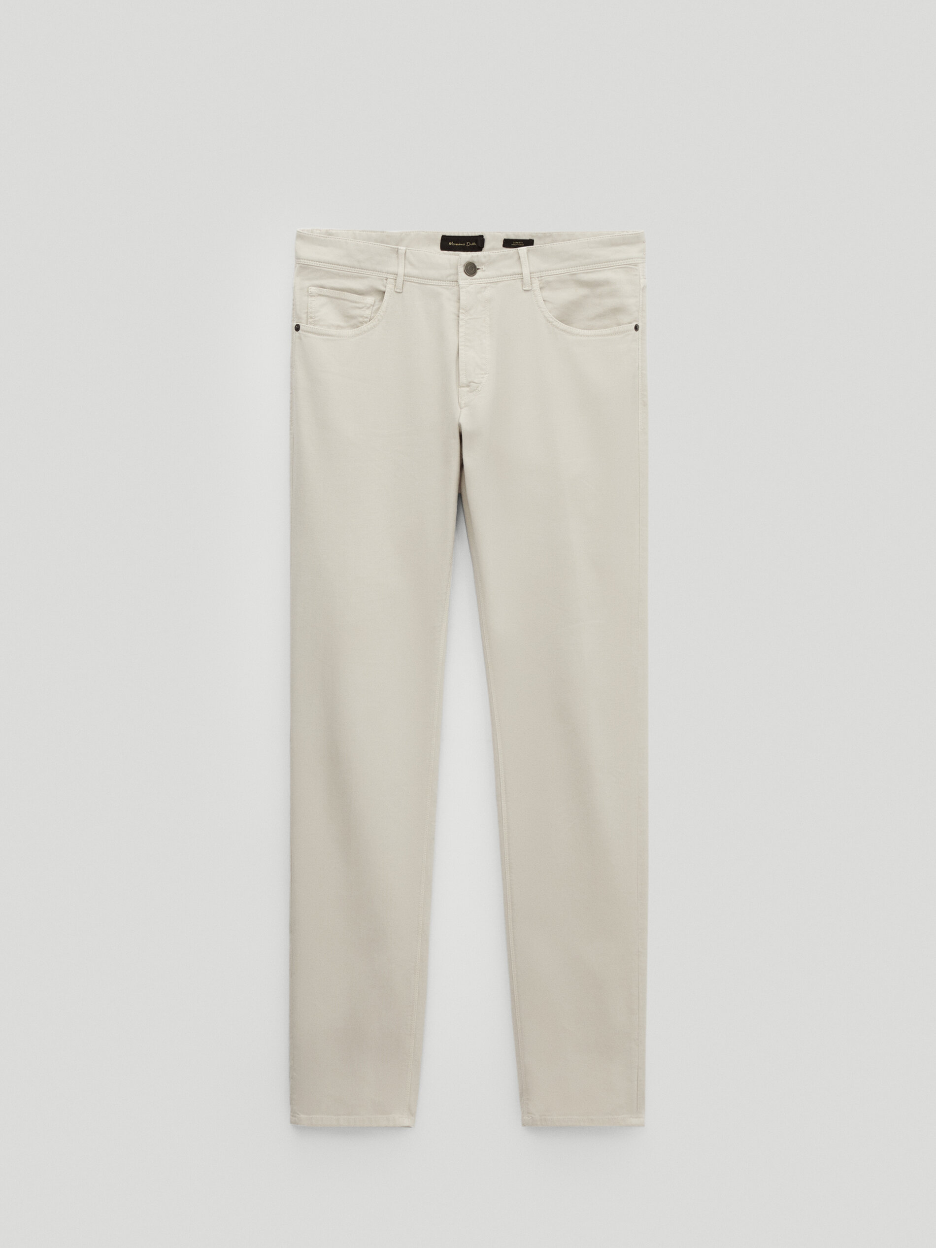 Slim fit denim-effect trousers - null - Massimo Dutti