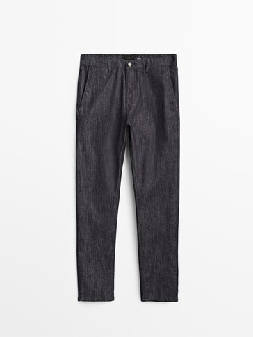 Cropped-fit rinsewashed jeans