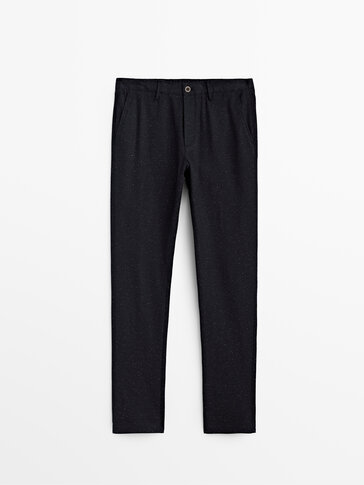 Чино панталони од памук/волна/свила