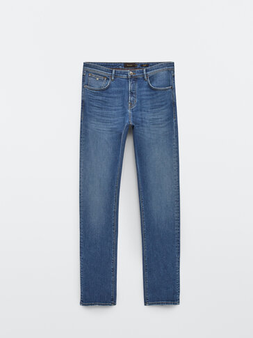 Regular fit stone wash jeans