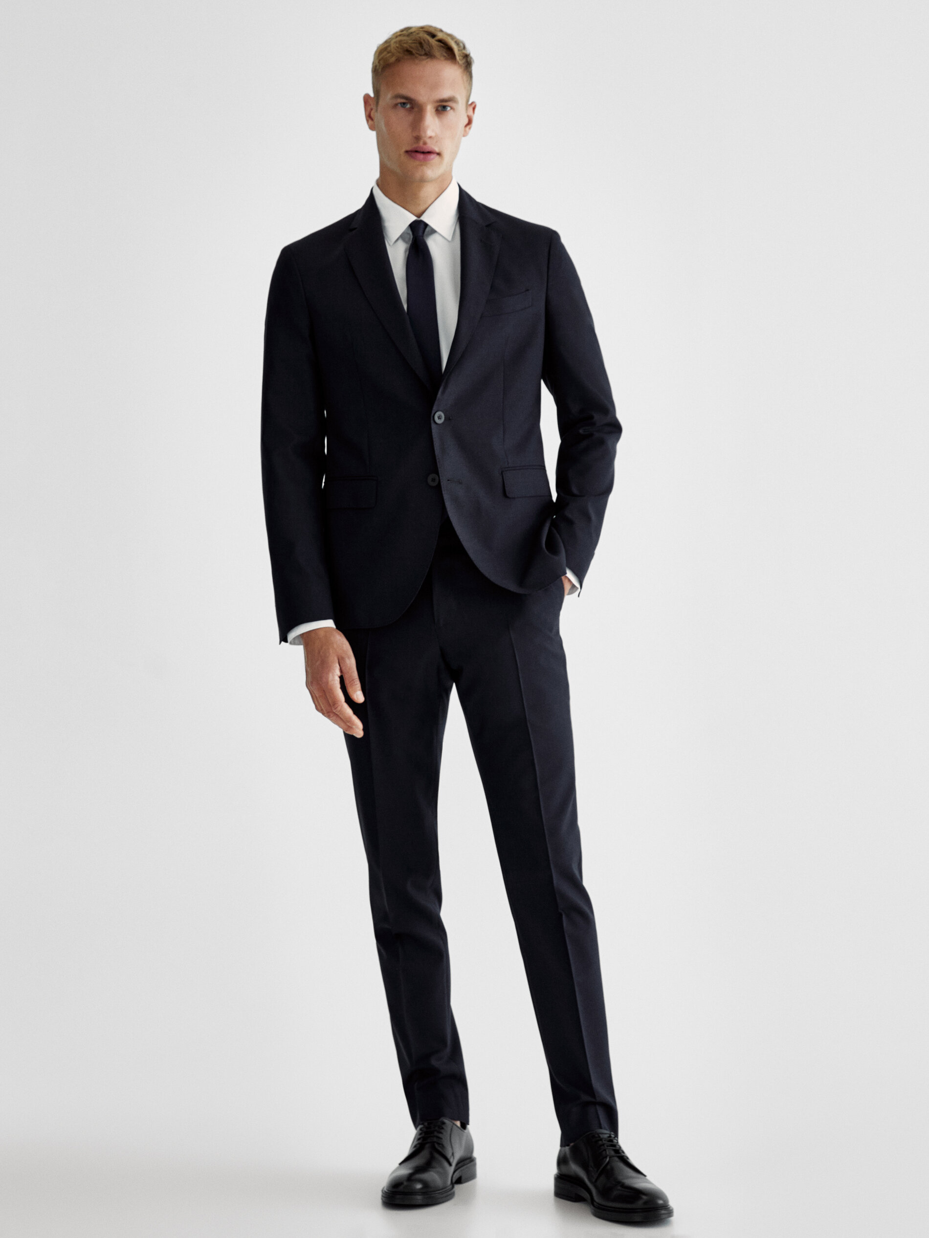 massimo dutti black suit