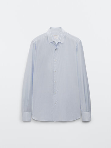 Slim-fit 100% cotton shirt