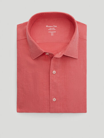 100% krāsota lina krekls ‘slim fit’