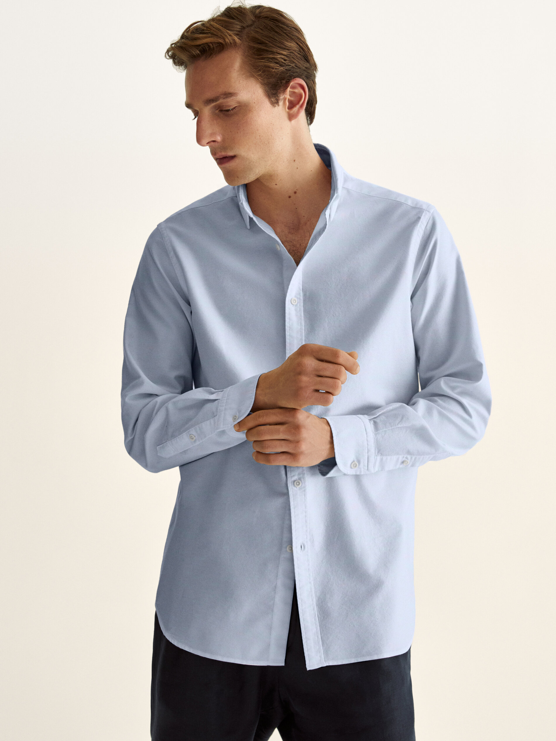 Slim fit 100% cotton Oxford shirt - Men 
