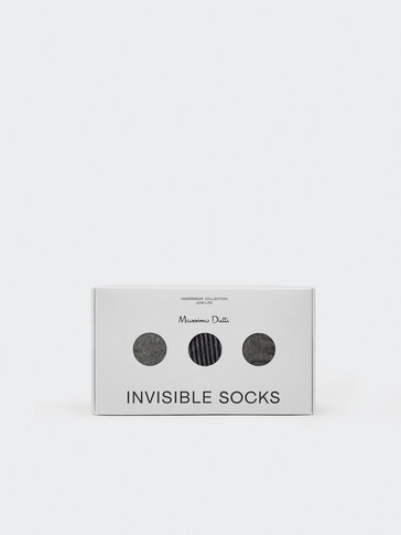 Pack de meias invisíveis de algodão