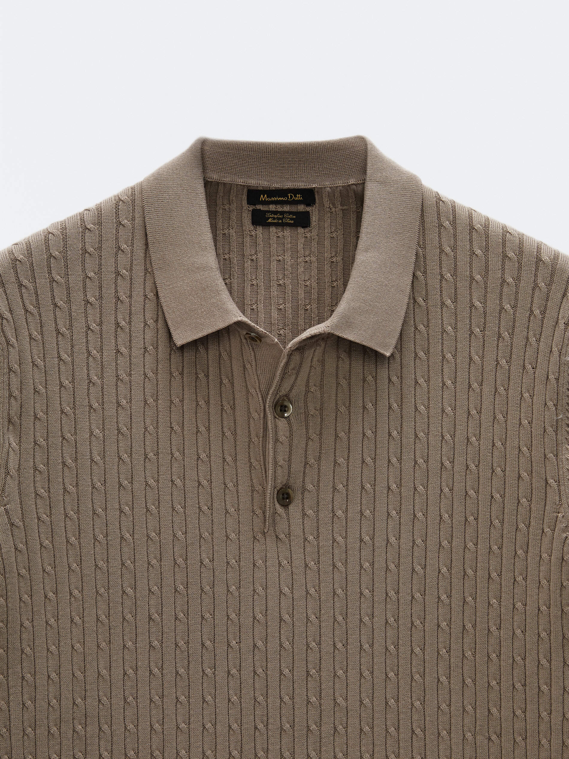 long sleeve knitted polo