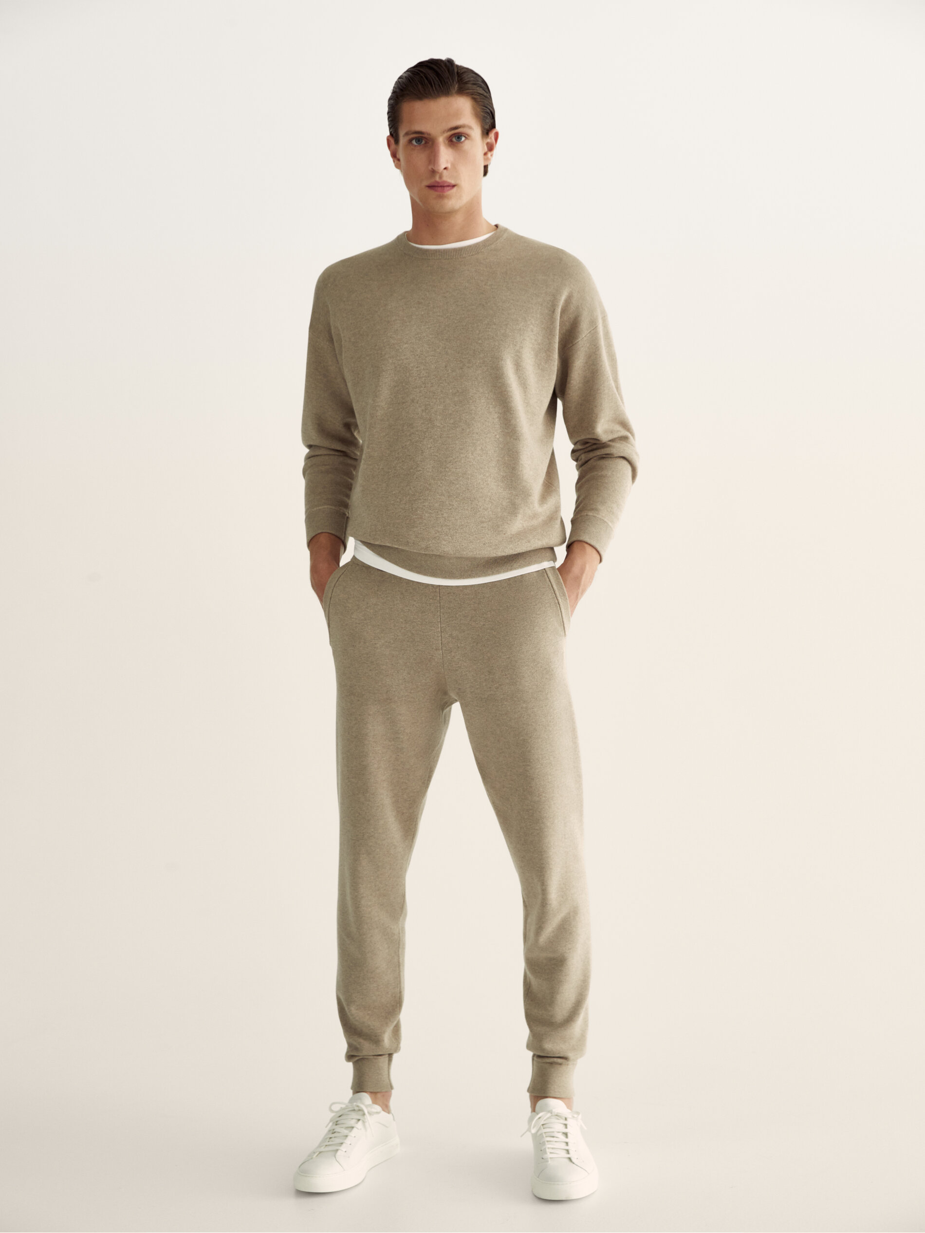 Massimo Dutti - Pantalón de punto jogging fit