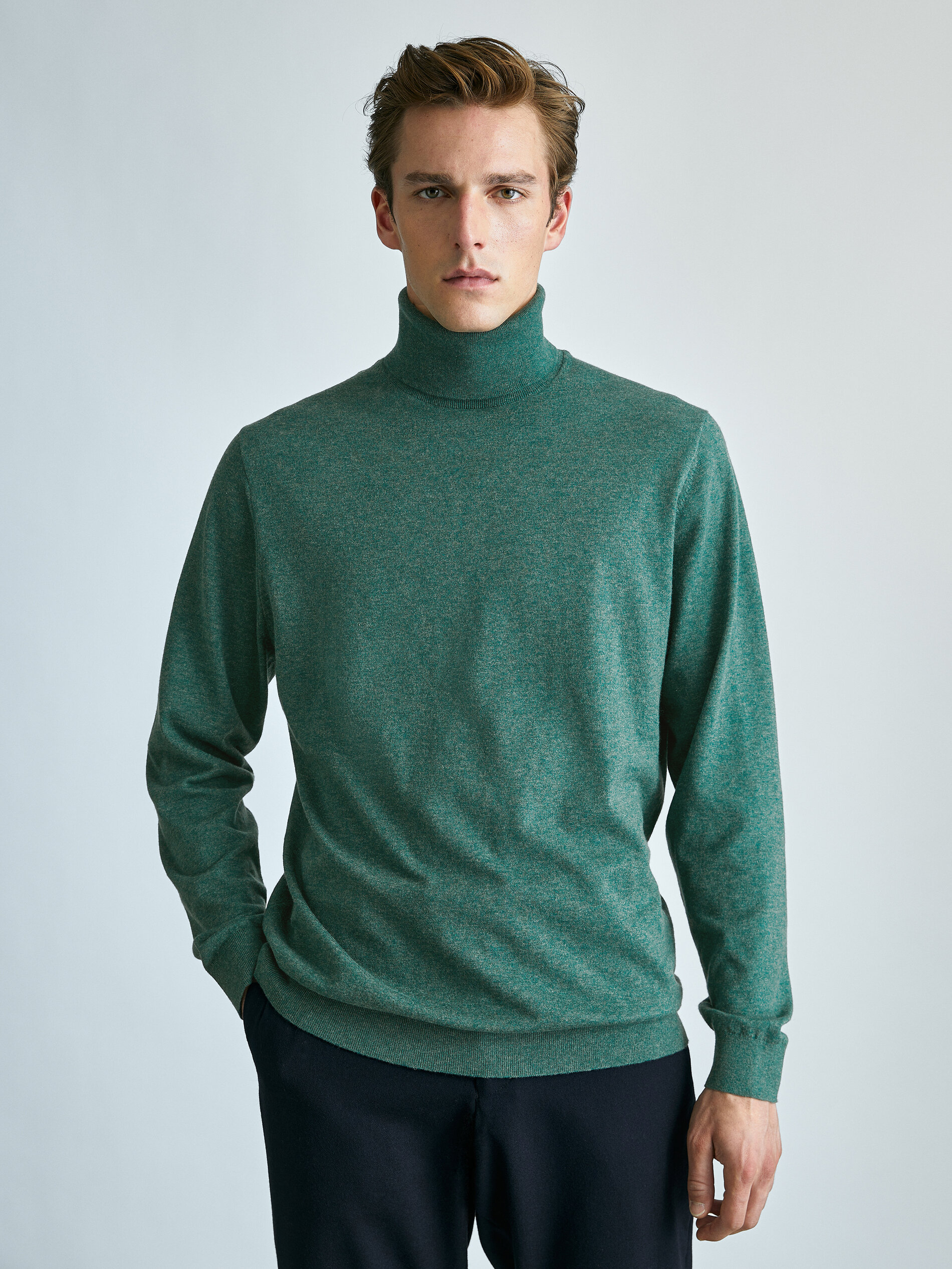 Massimo Dutti Cotton/Wool Turtleneck Sweater - Big Apple Buddy