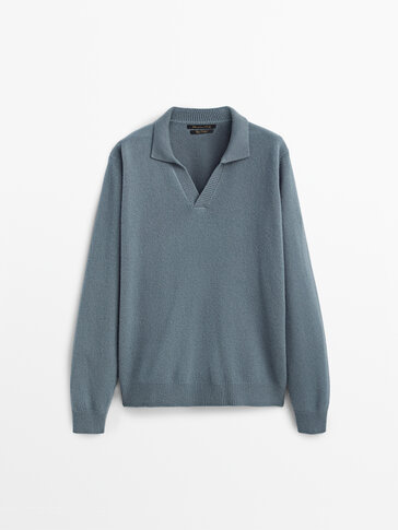 Cashmere wool polo sweater