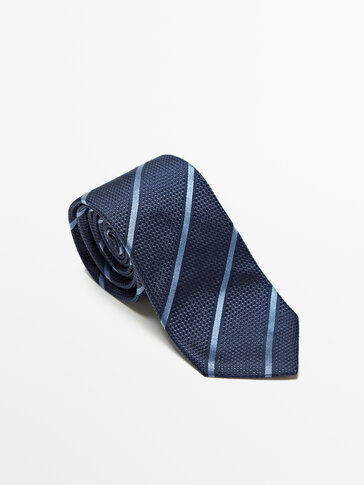 Striped 100% silk tie