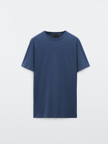 Camiseta manga curta 100% algodón