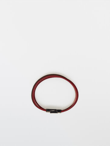 Triple leather bracelet