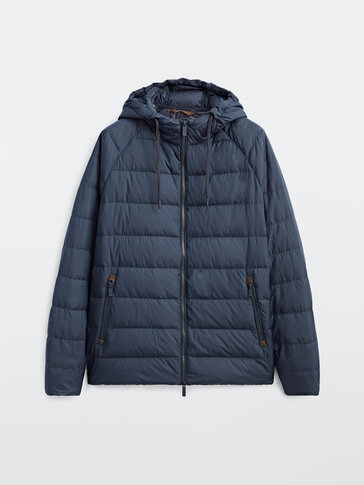 s Down puffer jacket with hood Massimo 