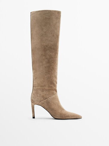 massimo dutti suede boots