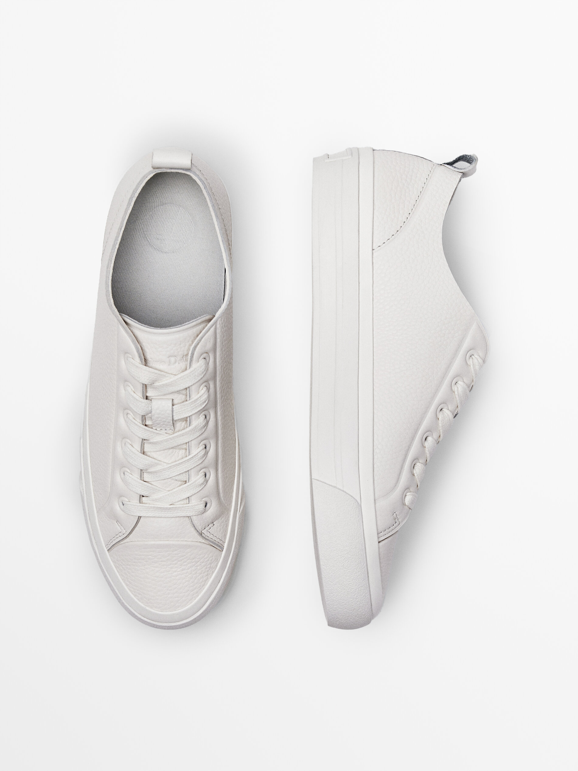 massimo dutti leather trainers