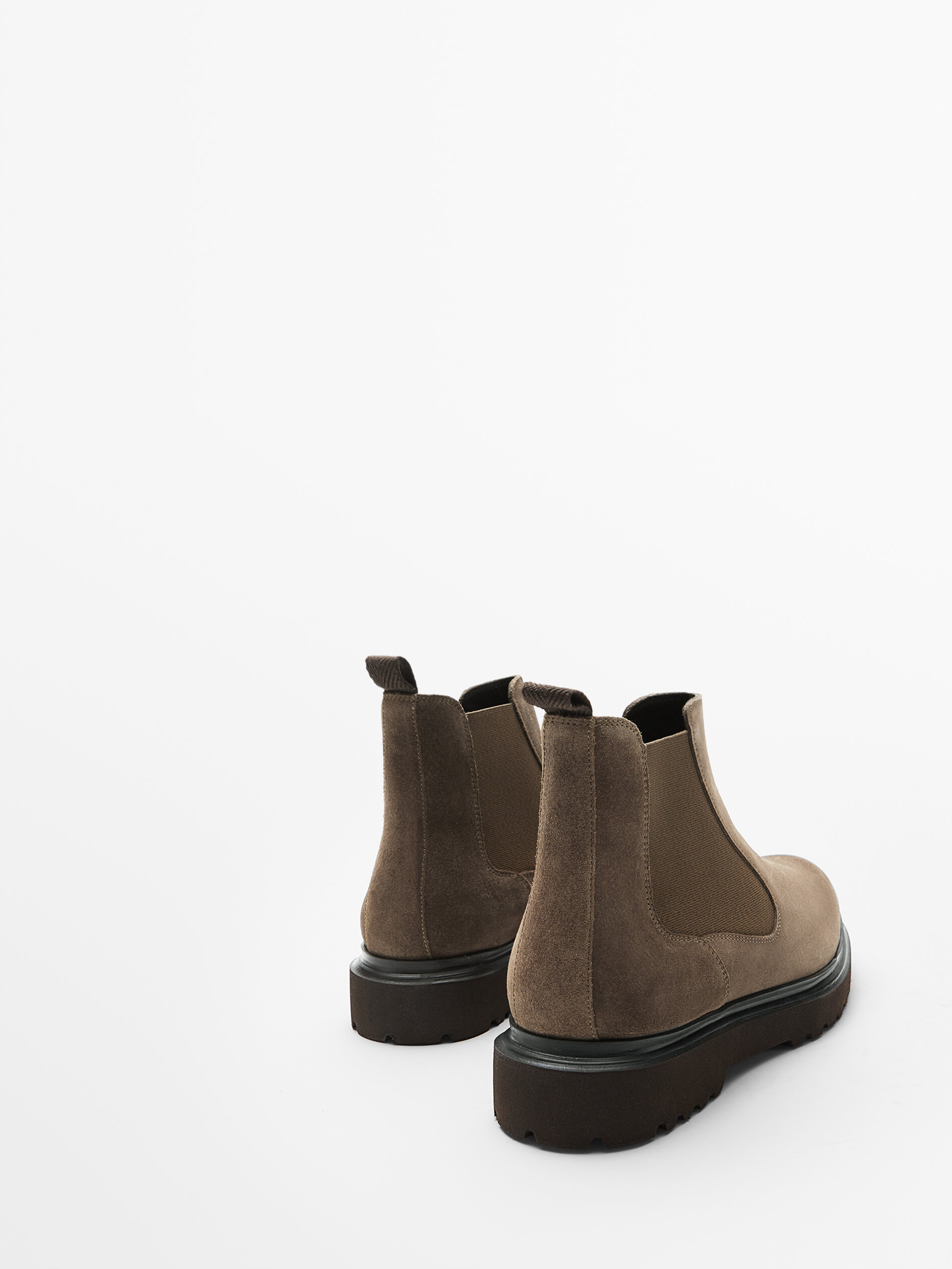 Massimo Dutti - BOTÍN CHELSEA PIEL SERRAJE VISÓN