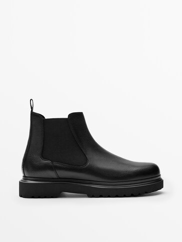 BLACK NAPPA LEATHER CHELSEA BOOTS