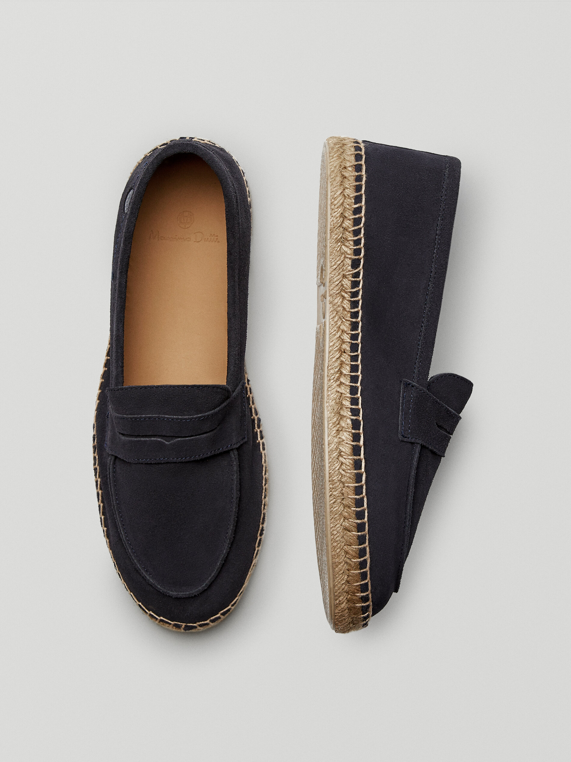 leather loafers with penny strap detail 