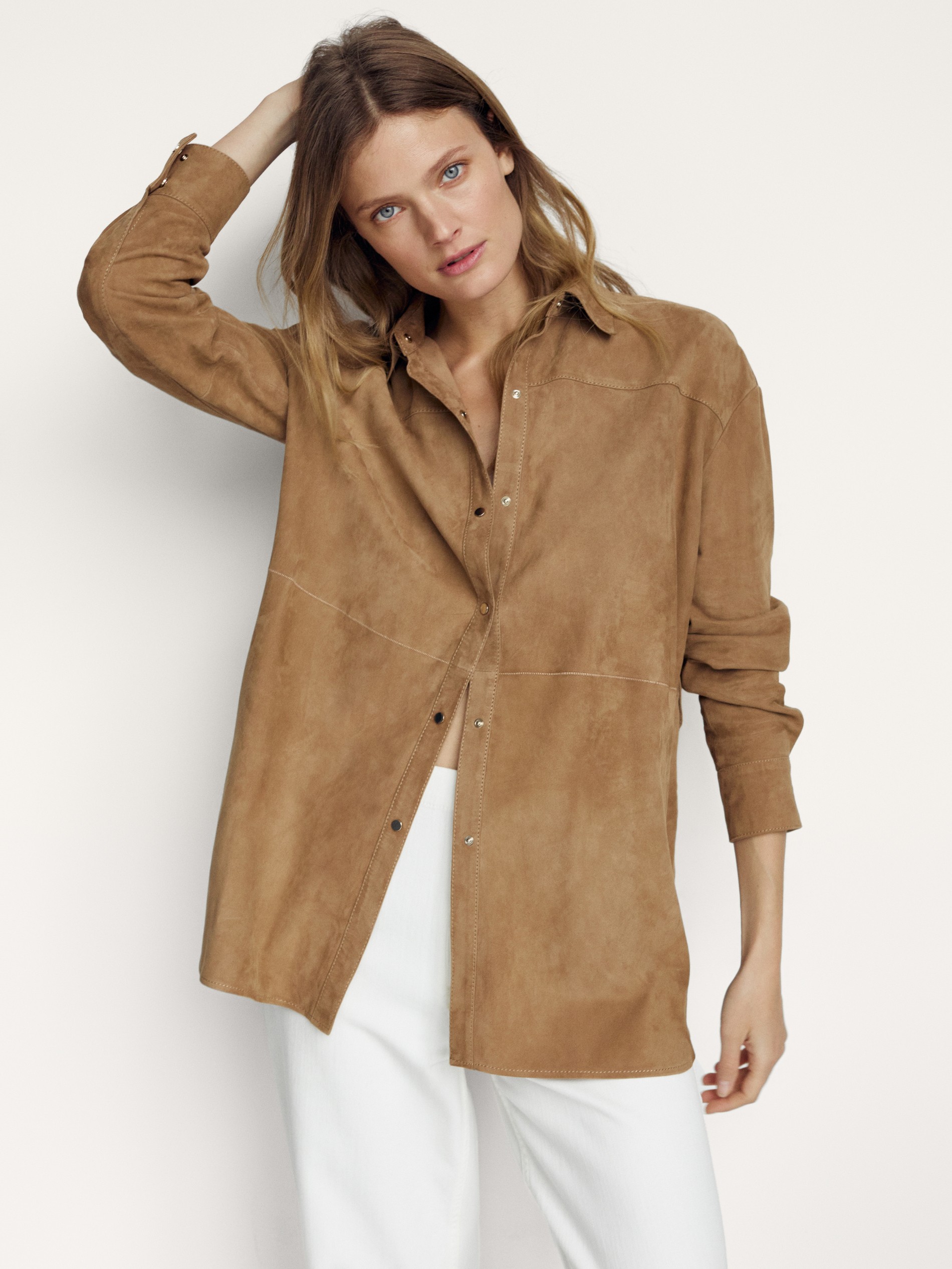 Camisa comprida com cinto Clearance