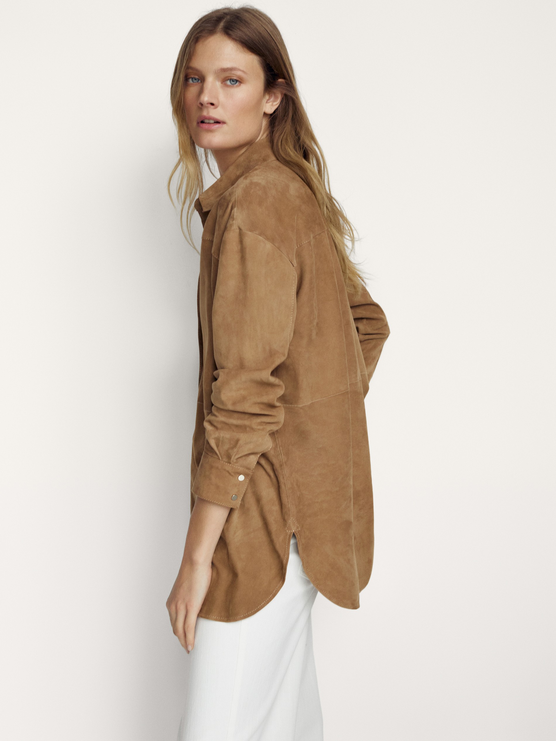 Camisa comprida com cinto Clearance