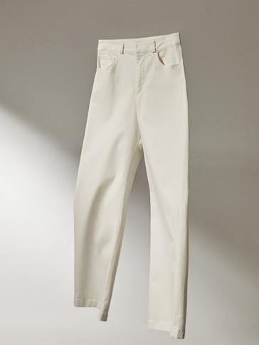 pasillo Historiador Adelante pantalon blanco mujer massimo dutti unos pocos  Moviente hilo