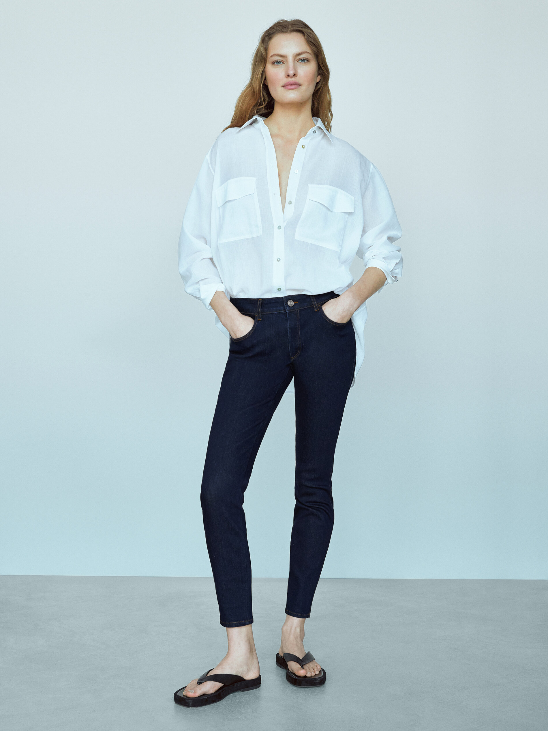 massimo dutti trench coat blue