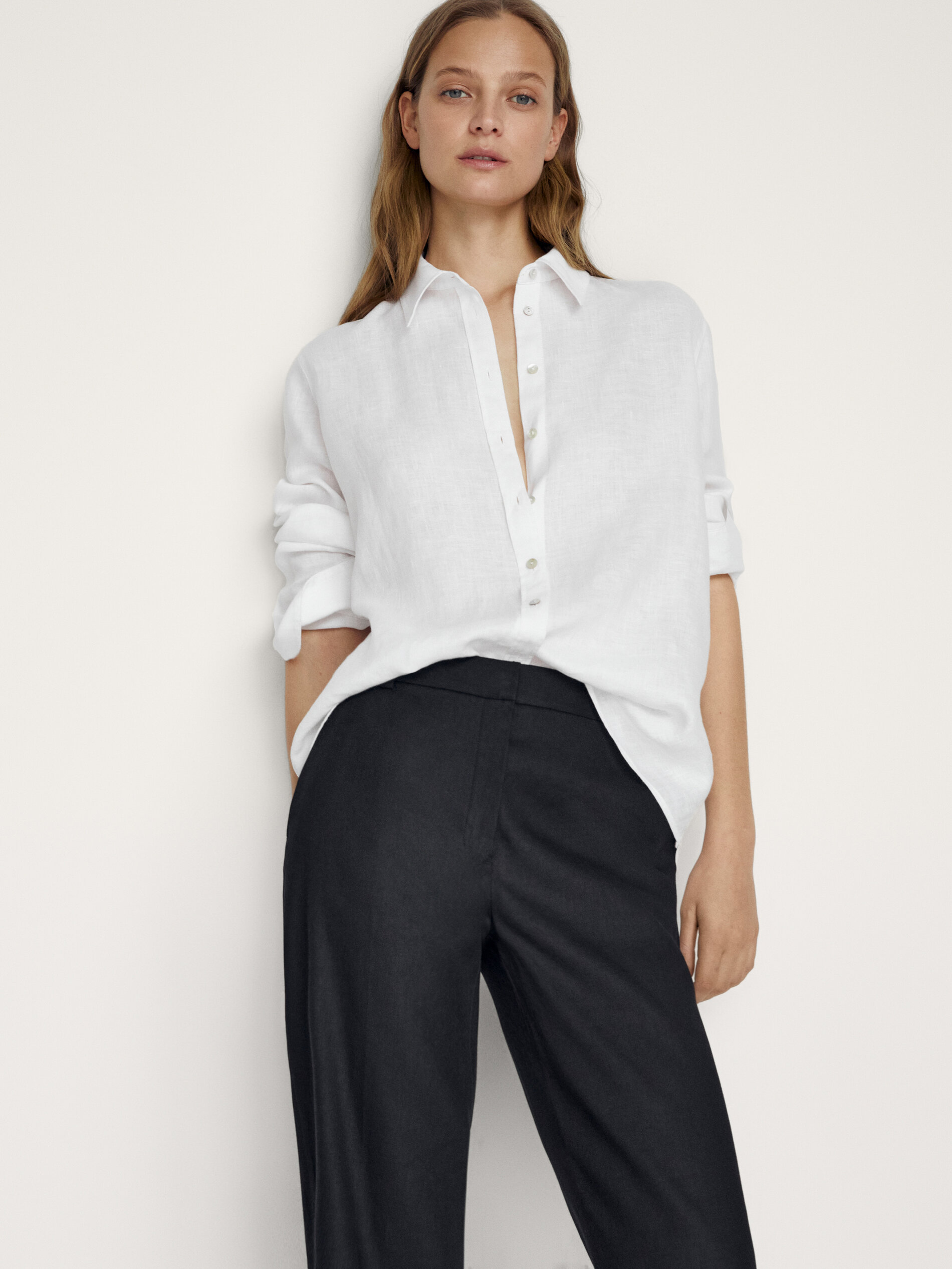 black linen trousers womens