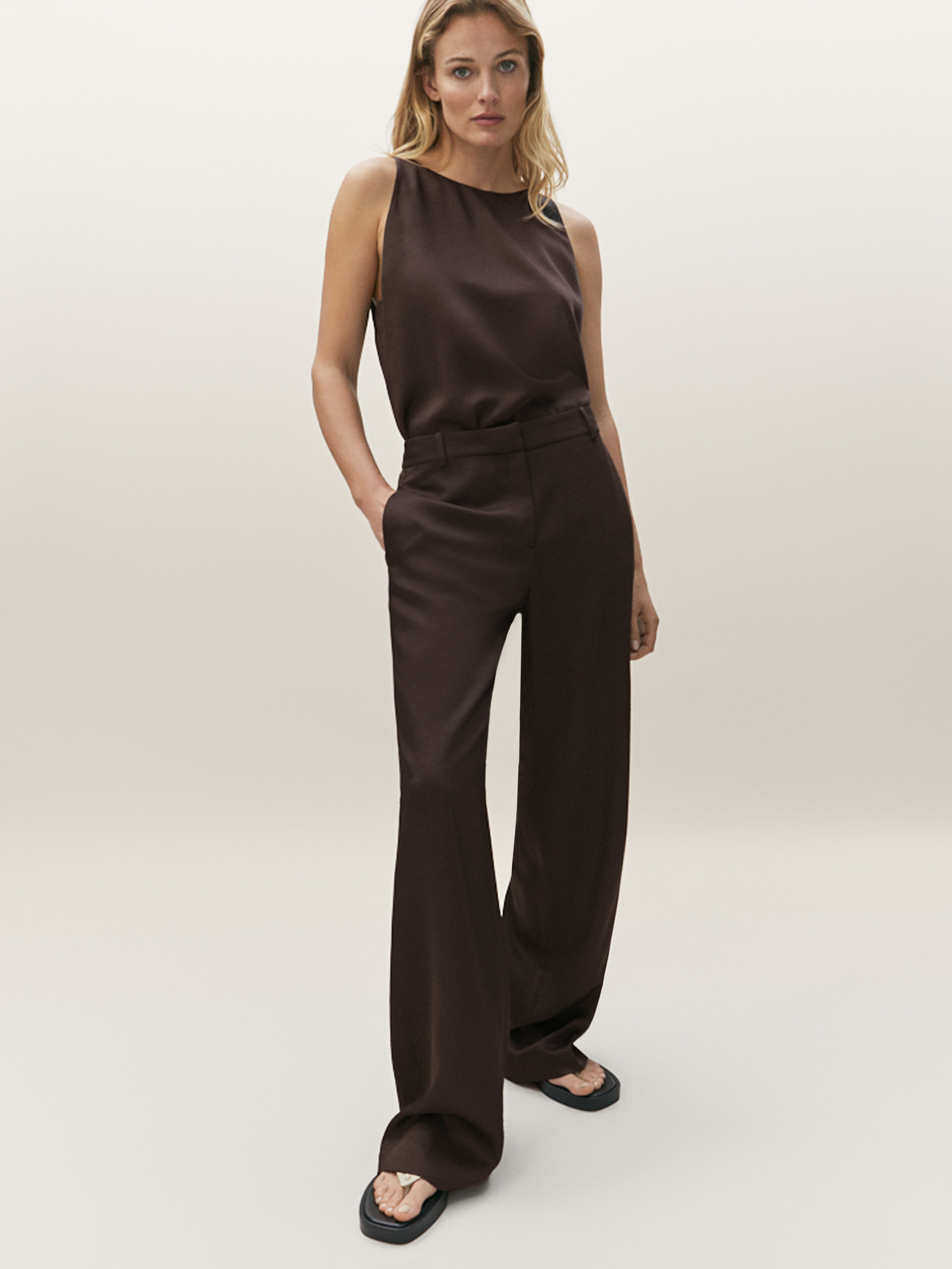 Bootcut trousers - Women - Massimo Dutti