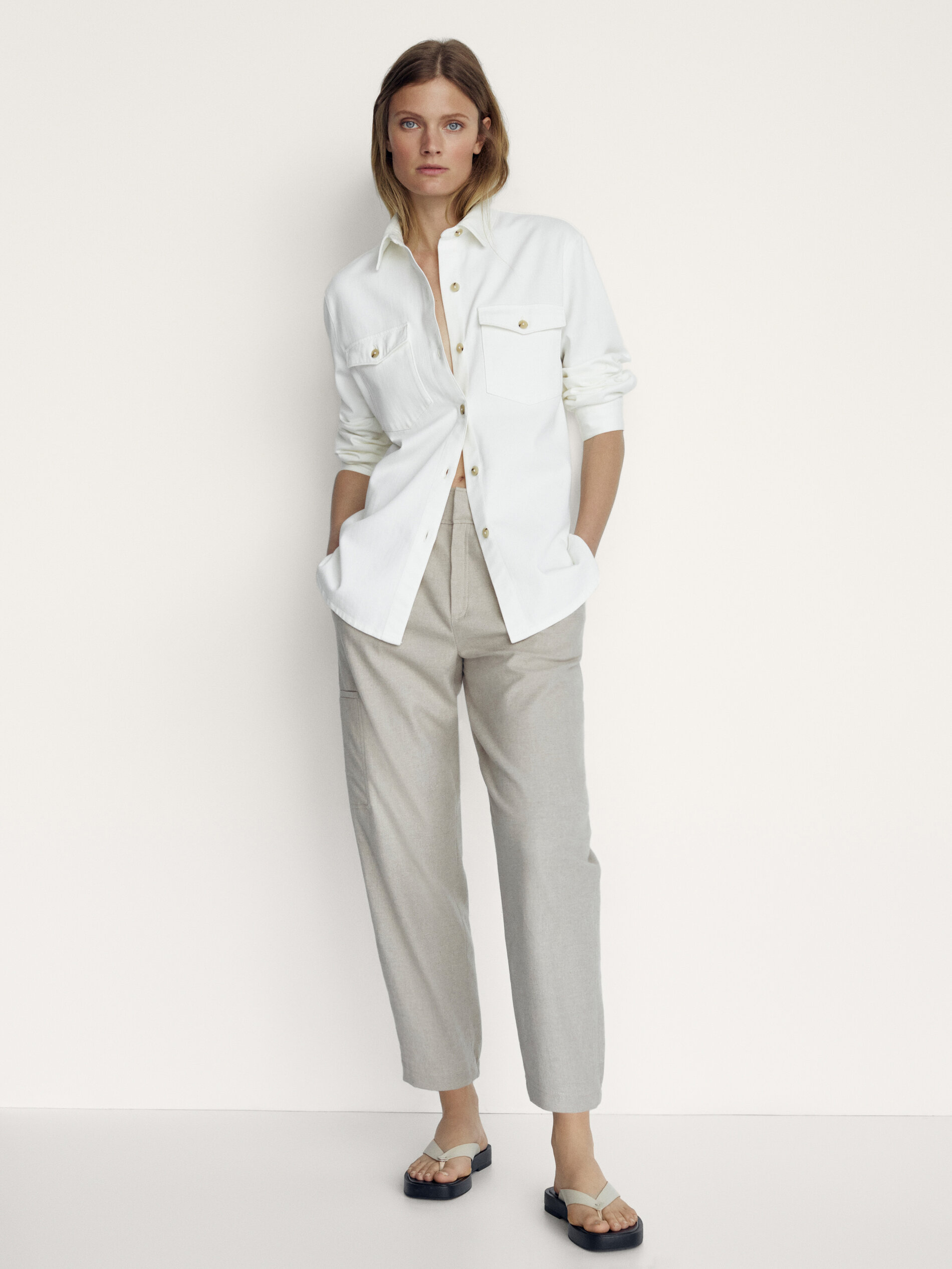 Jogging trousers with hem detail - null 