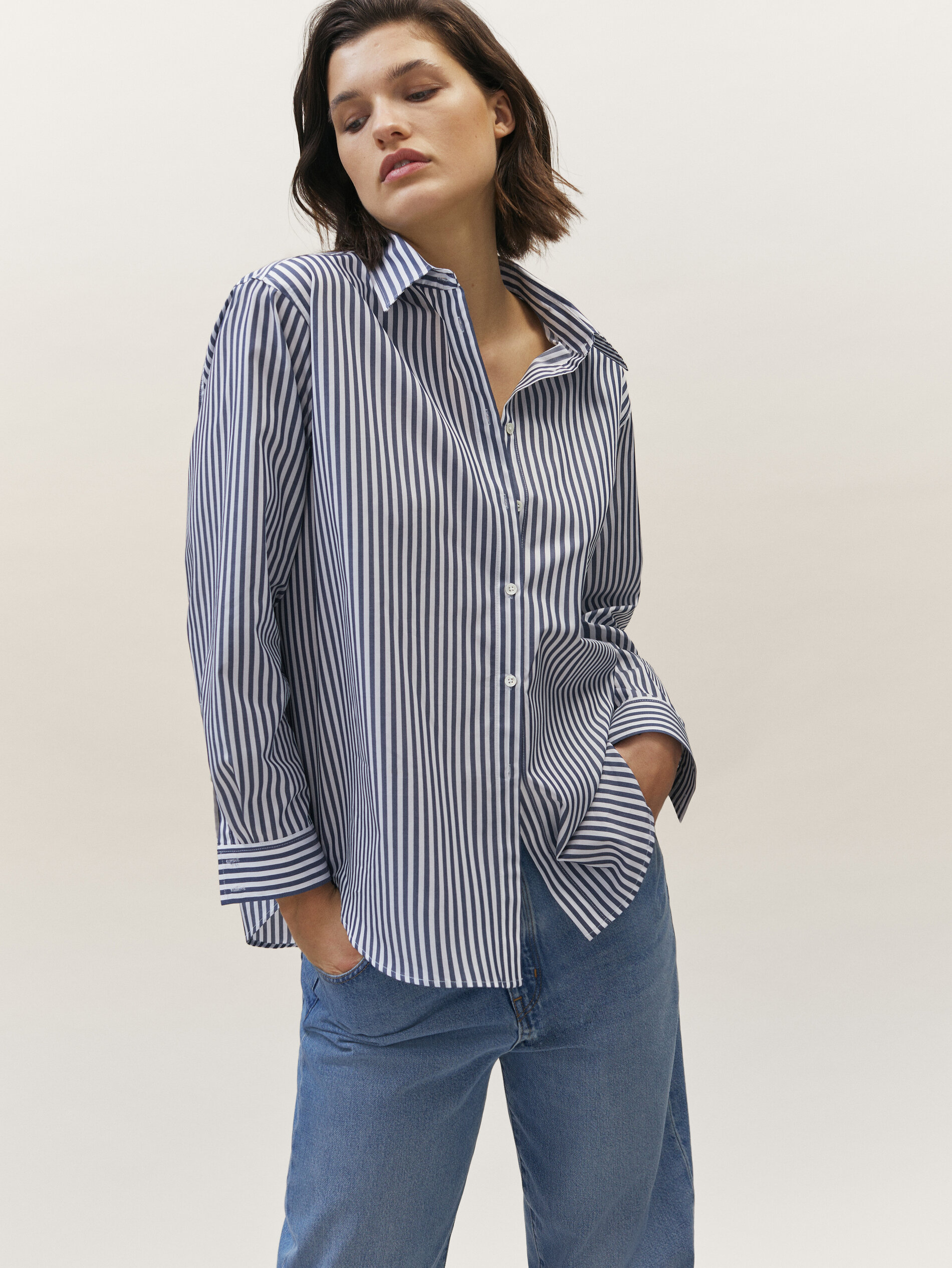 Massimo Dutti Striped Poplin Shirt 