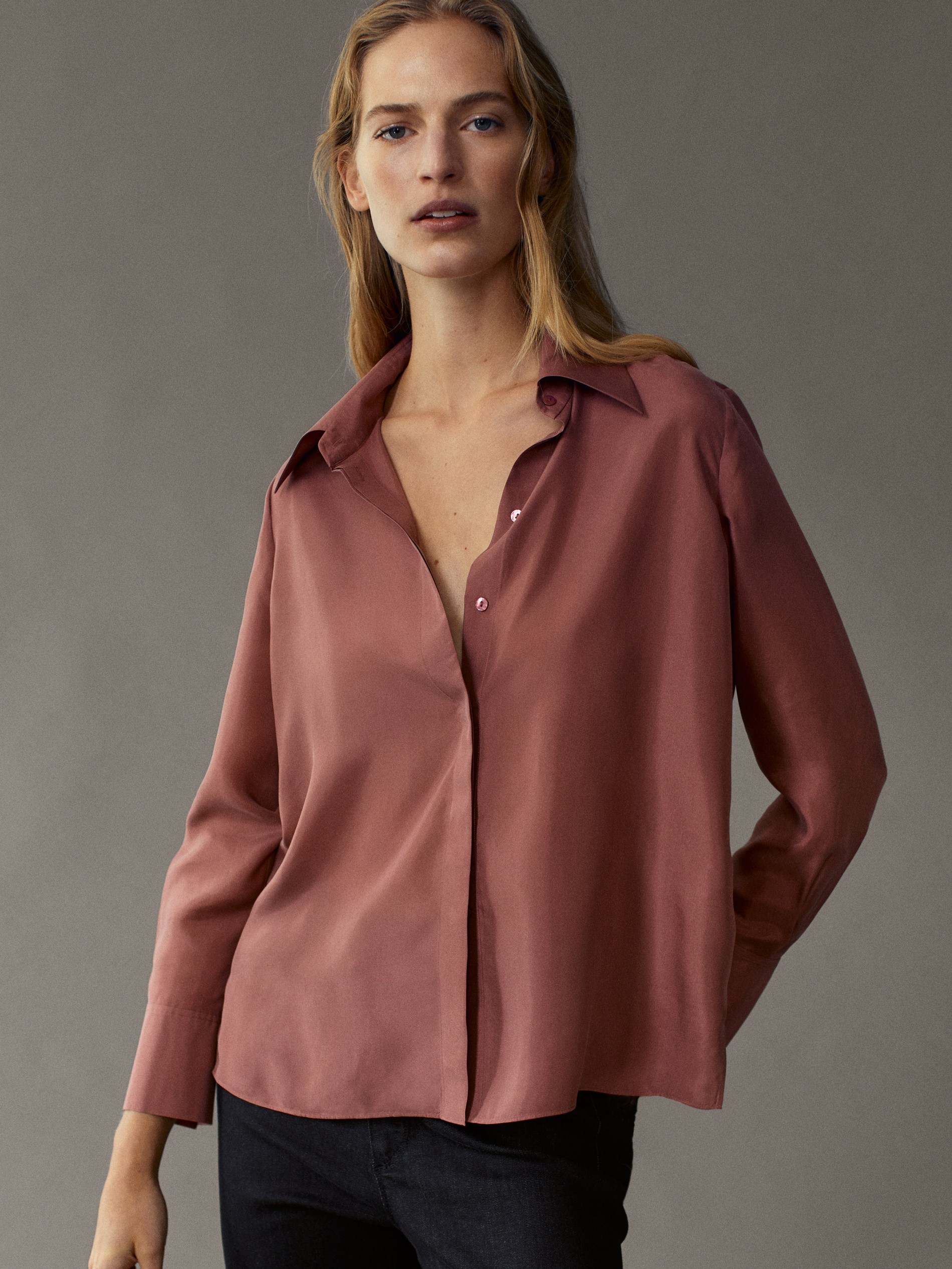 massimo dutti mulberry silk blouse