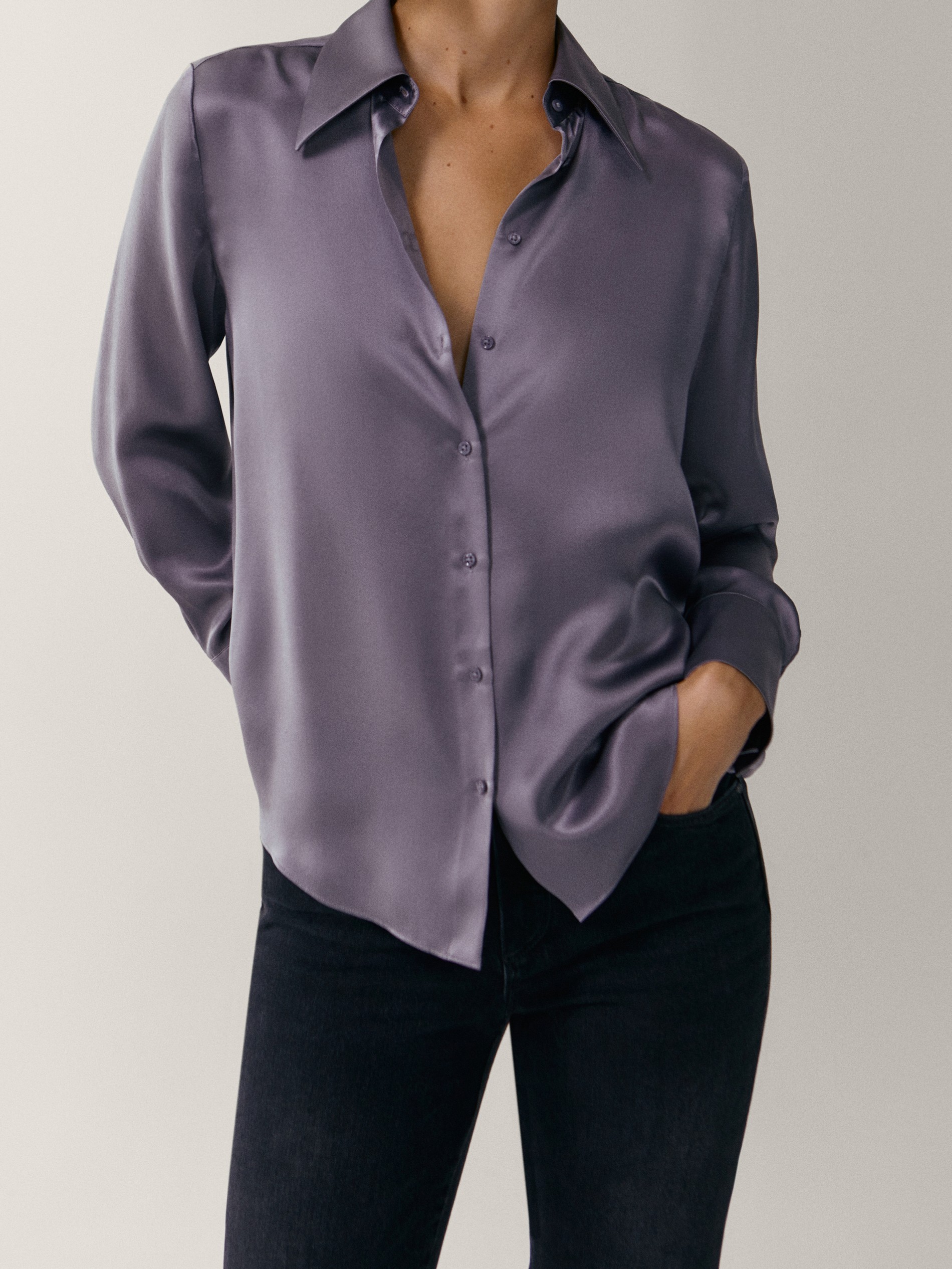 massimo dutti mulberry silk blouse