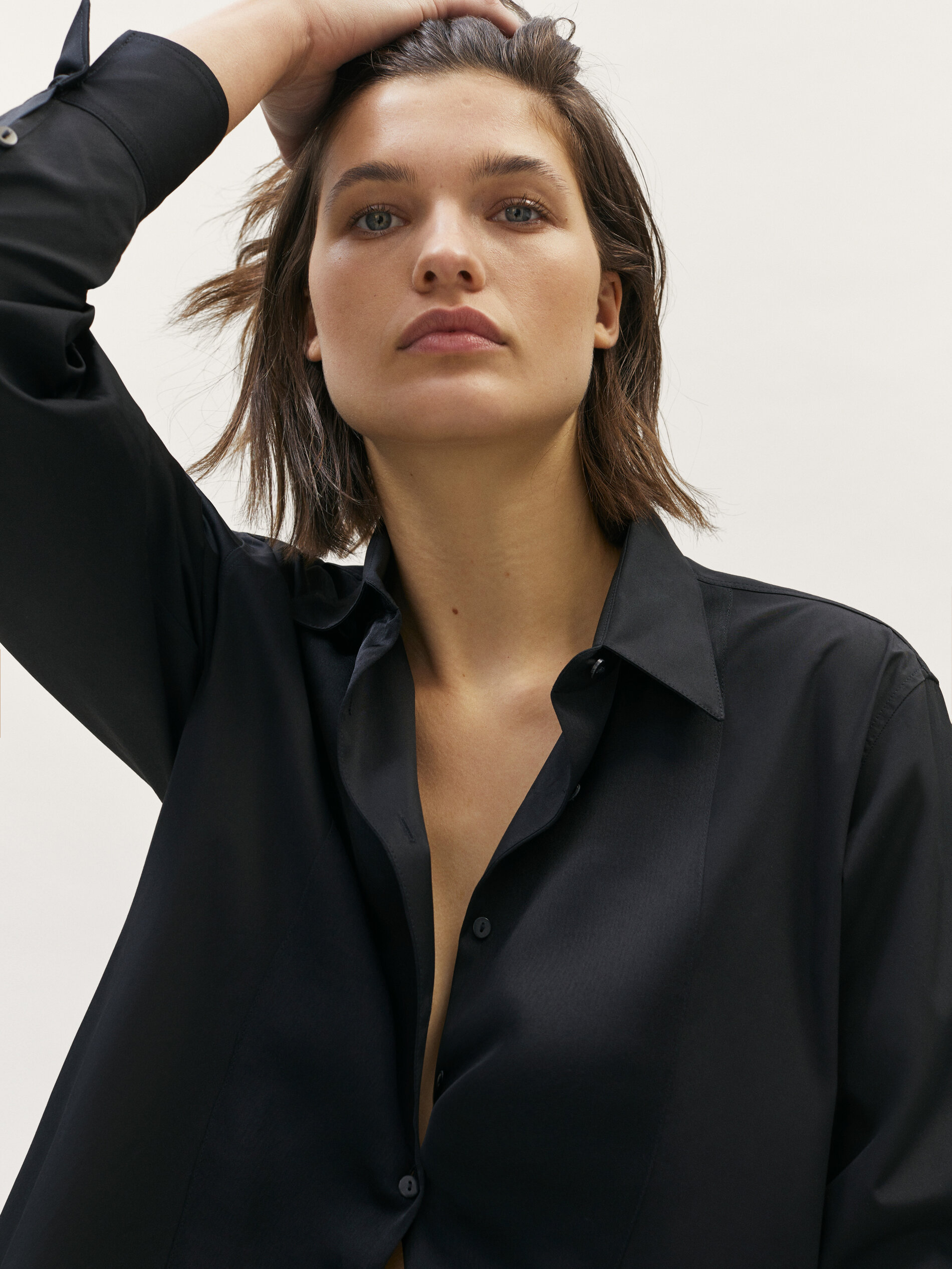 Black poplin shirt Clearance