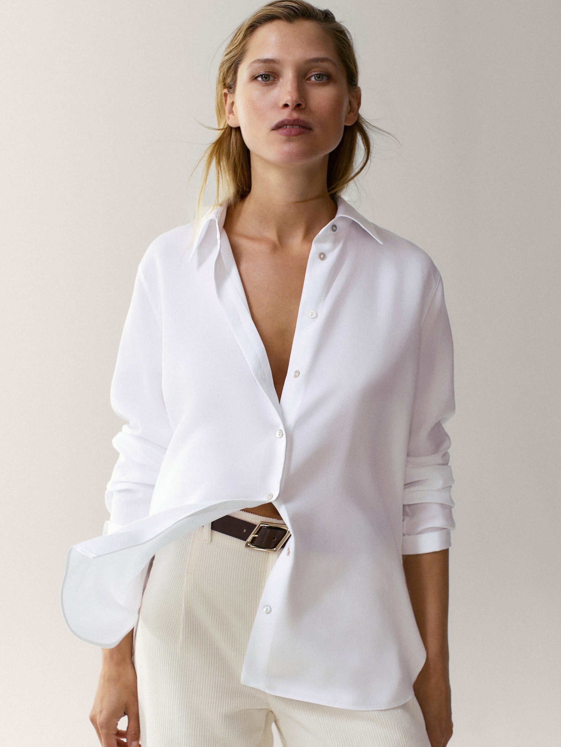 massimo dutti lyocell shirt