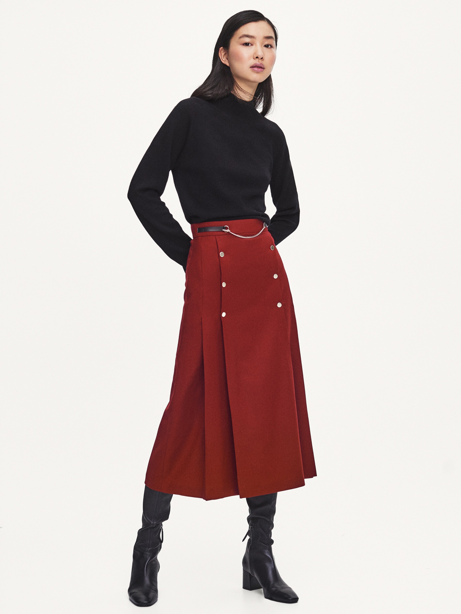 Wool skirt massimo dutti Clearance