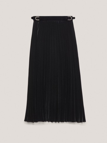 saia plissada massimo dutti