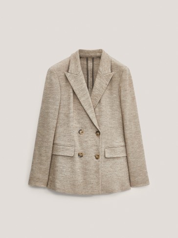 massimo dutti double breasted coat
