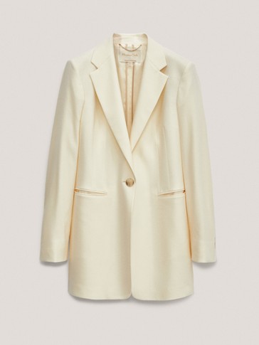 massimo dutti cream coat