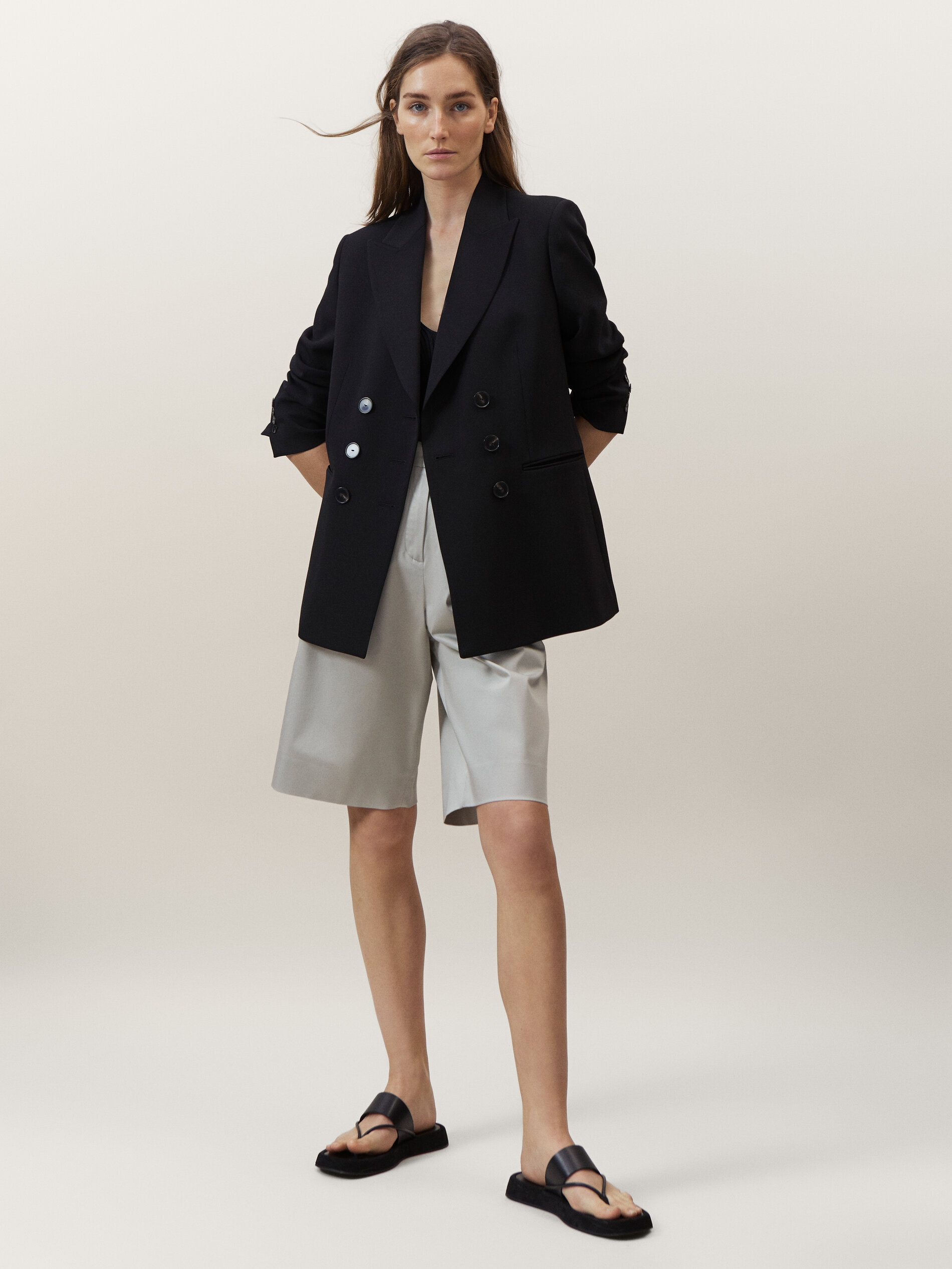 massimo dutti double breasted coat